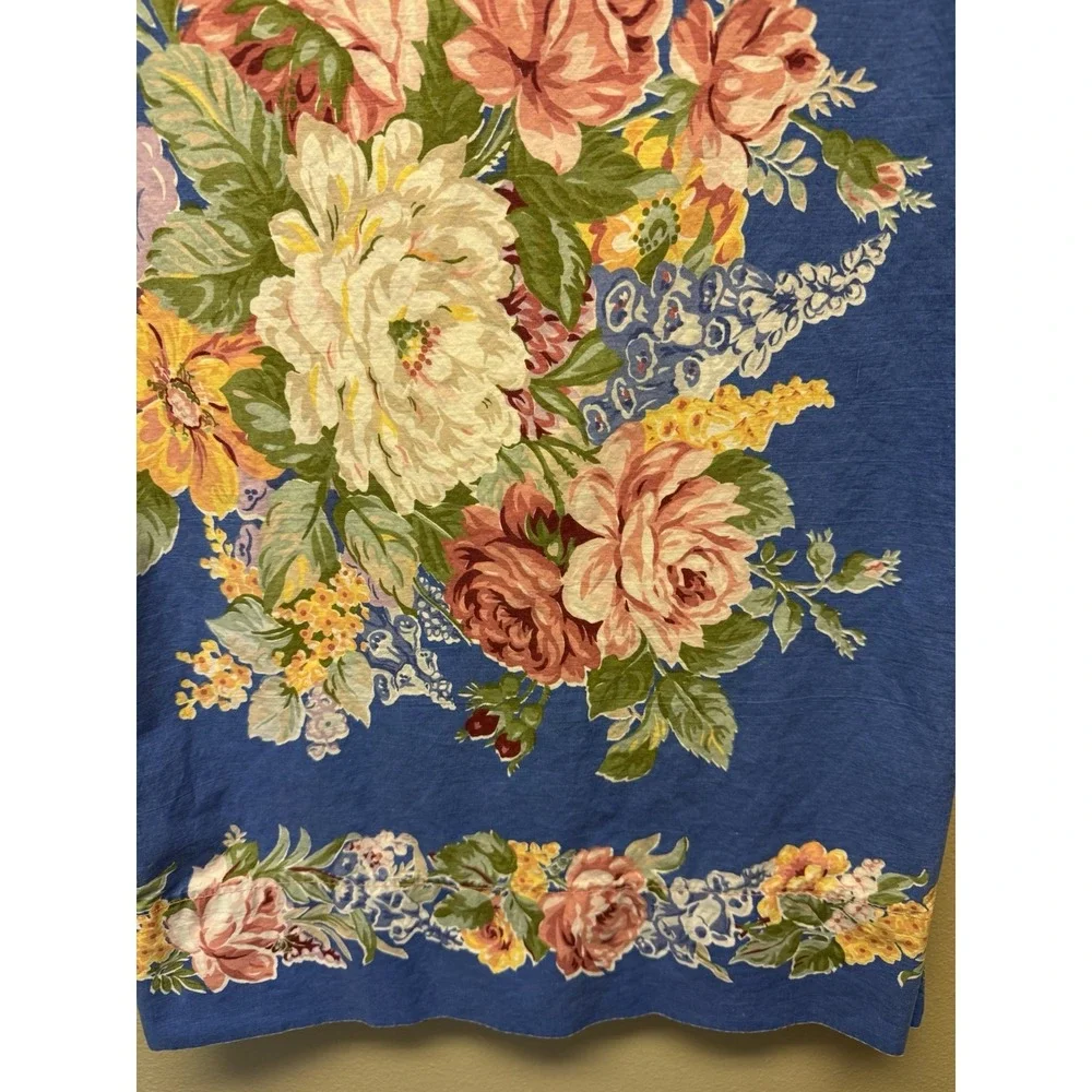 Rare RALPH LAUREN Retired Pillowcase Pair Melissa on Blue Floral Standard TWO